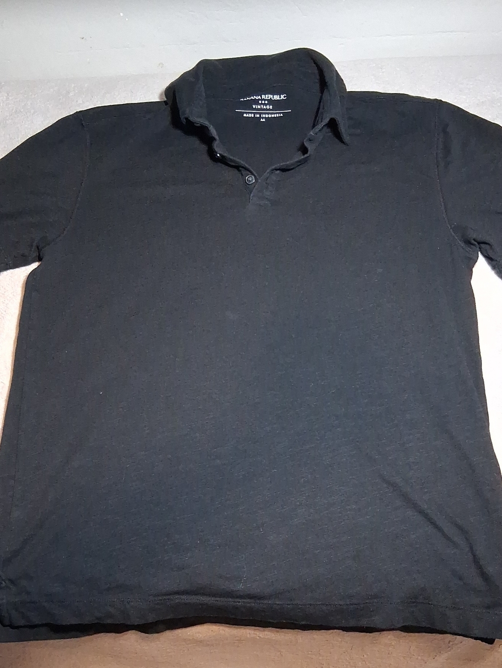 Banana Republic Black Polo Shirt with Classic Collar